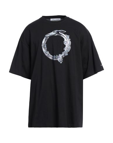 Trussardi Man T-shirt Black Size Xl Cotton