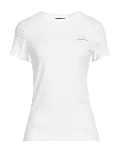 Peuterey Woman T-shirt White Size S Cotton, Elastane