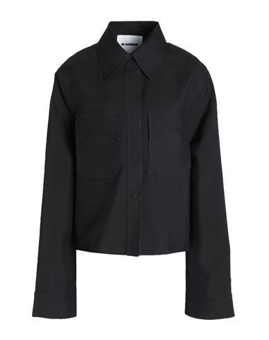 Shop Jil Sander Woman Shirt Black Size 6 Polyamide, Silk