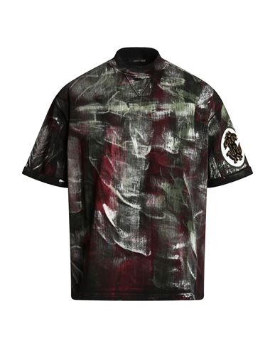 Roberto Cavalli Man T-shirt Military Green Size L Cotton