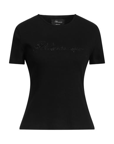 Blumarine Woman T-shirt Black Size S Cotton, Elastane