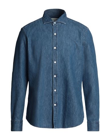 Ghirardelli Man Denim Shirt Blue Size 15 Cotton