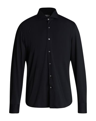 Ghirardelli Man Shirt Black Size 17 Polyamide, Elastane