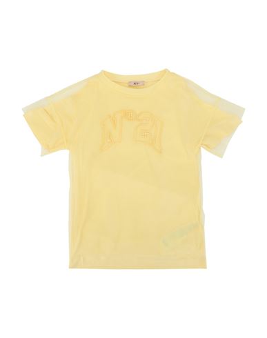 Shop N°21 Toddler Girl T-shirt Light Yellow Size 4 Polyamide, Viscose
