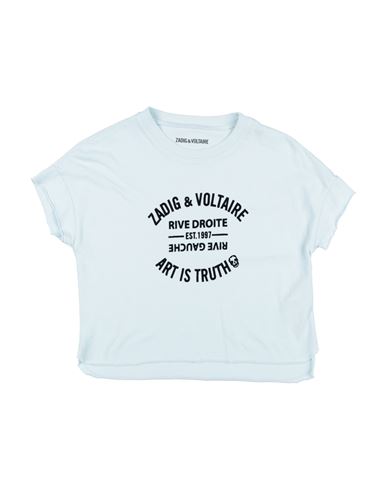 Zadig & Voltaire Babies'  Toddler Girl T-shirt Sky Blue Size 4 Cotton