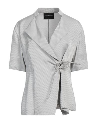 Emporio Armani Woman Blazer Light Grey Size 18 Viscose, Cupro, Polyester