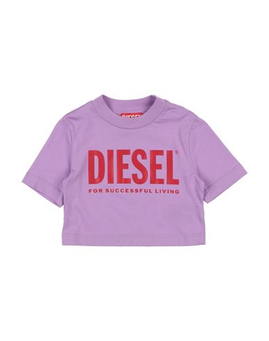 Shop Diesel Toddler Girl T-shirt Lilac Size 6 Cotton In Purple