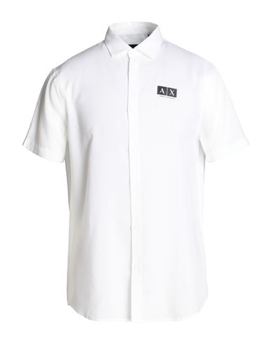 Armani Exchange Man Shirt White Size S Lyocell