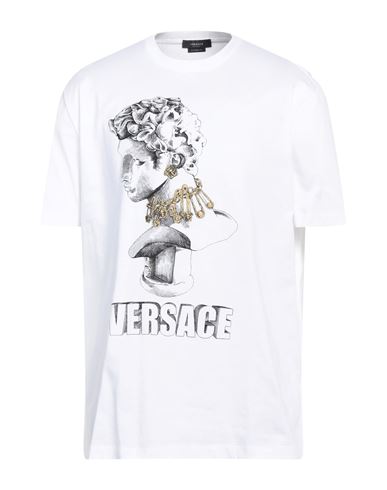 Versace Man T-shirt White Size Xl Cotton