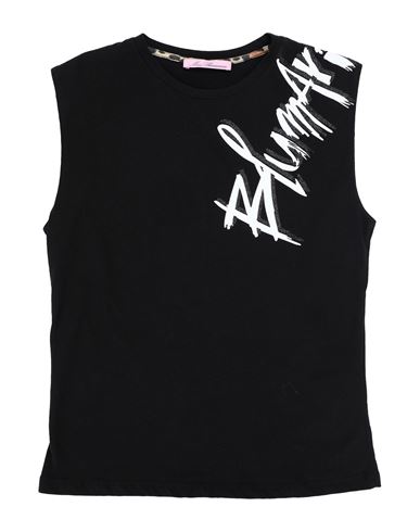 Miss Blumarine Toddler Girl T-shirt Black Size 4 Cotton In Black