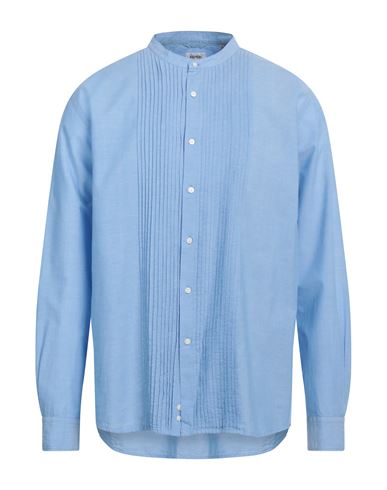 Shop Aspesi Man Shirt Light Blue Size 16 Cotton