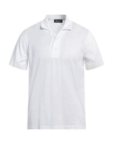 Drumohr Man Polo Shirt White Size M Cotton