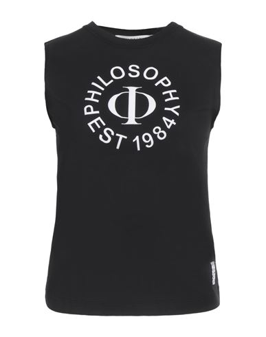 Shop Philosophy Di Lorenzo Serafini Woman T-shirt Black Size L Cotton
