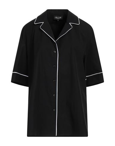 Del Core Woman Shirt Black Size 6 Cotton, Elastane