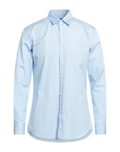 Dsquared2 Man Shirt Sky Blue Size 42 Cotton In Blue