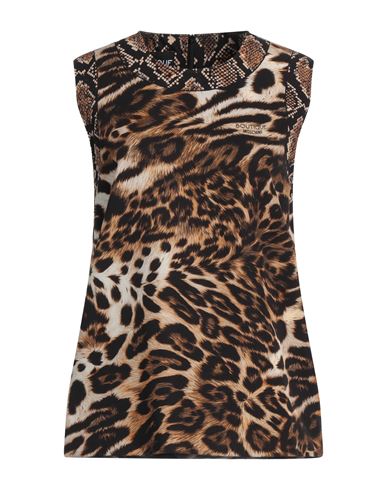 Boutique Moschino Woman Top Brown Size 10 Polyester, Elastane