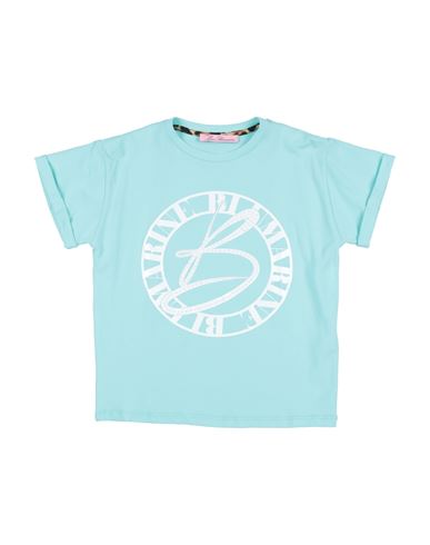 Shop Miss Blumarine Toddler Girl T-shirt Turquoise Size 4 Cotton, Elastane In Blue
