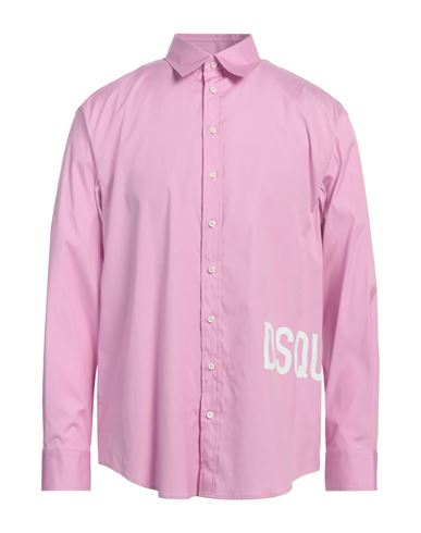 Dsquared2 Man Shirt Mauve Size 44 Cotton, Elastane In Purple