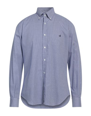 Brooksfield Man Shirt Blue Size 16 Cotton