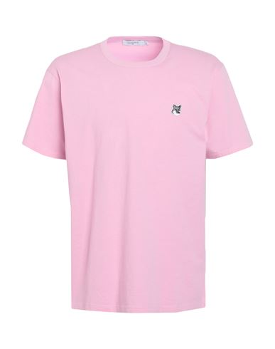 Shop Maison Kitsuné Man T-shirt Pink Size L Cotton