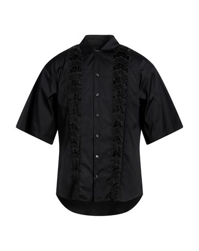 Dsquared2 Man Shirt Black Size 40 Cotton, Elastane, Polyamide