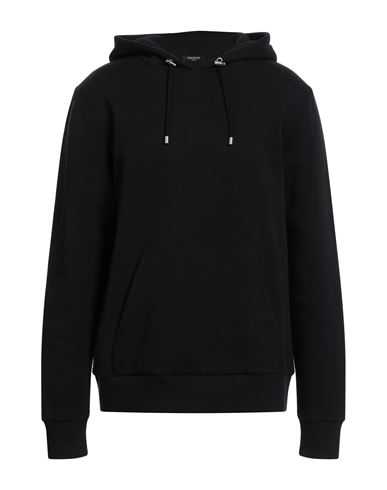 Balmain Man Sweatshirt Black Size Xxl Cotton, Elastane, Wool, Polyester