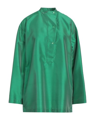 Emporio Armani Woman Top Green Size 10 Polyester, Silk