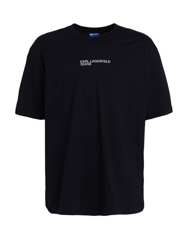Karl Lagerfeld Jeans Man T-shirt Black Size Xl Organic Cotton