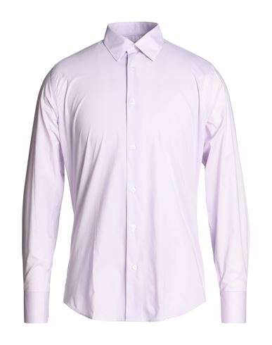 Liu •jo Man Man Shirt Lilac Size 17 Cotton, Elastane In Purple