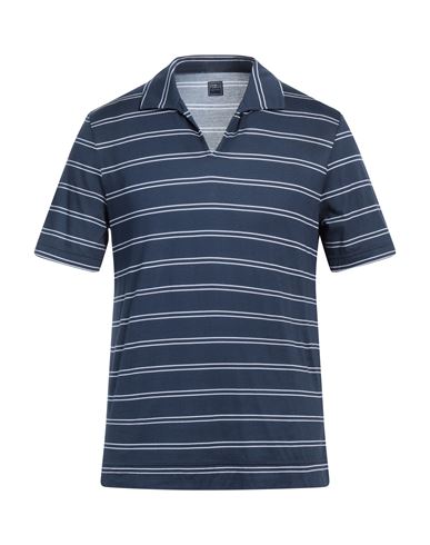 Fedeli Man Polo Shirt Midnight Blue Size 38 Cotton