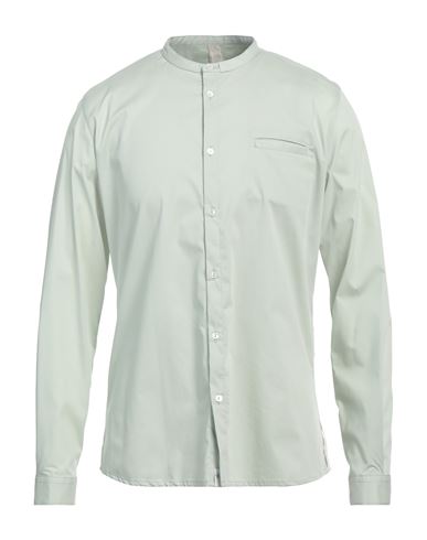 Altatensione Man Shirt Light Green Size L Cotton, Polyolefin, Elastane