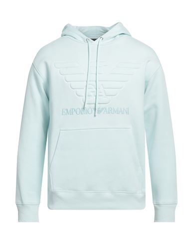 Emporio Armani Eagle Logo Hoodie In Blue