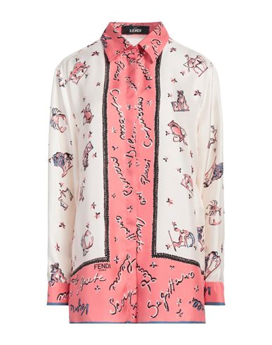 Shop Fendi Woman Shirt Pink Size 6 Silk