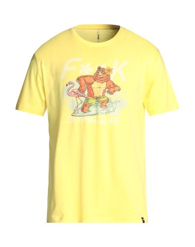 F**k Project Man T-shirt Yellow Size L Cotton