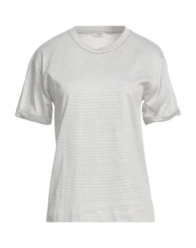 Shop Peserico Woman T-shirt Light Grey Size 16 Cotton, Linen