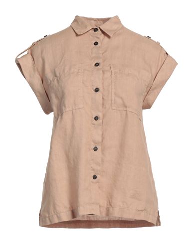 Peserico Woman Shirt Sand Size 4 Linen In Beige