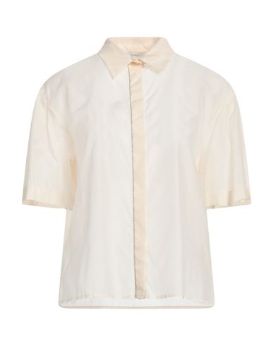 Peserico Woman Shirt Cream Size 6 Cotton, Silk In White