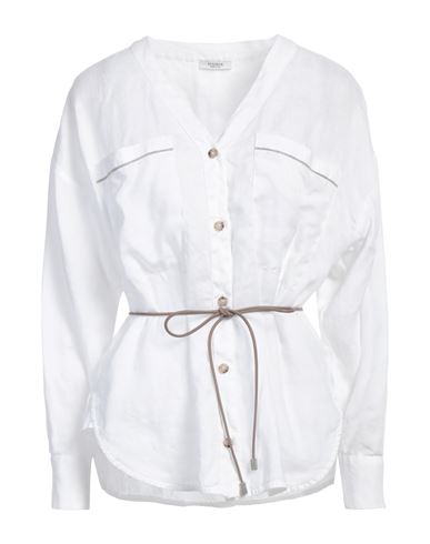 Peserico Woman Shirt White Size 16 Linen