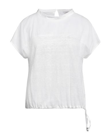 Peserico Easy Woman T-shirt White Size 6 Linen, Cotton