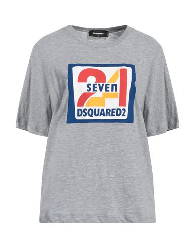 Dsquared2 Woman T-shirt Grey Size M Cotton, Viscose