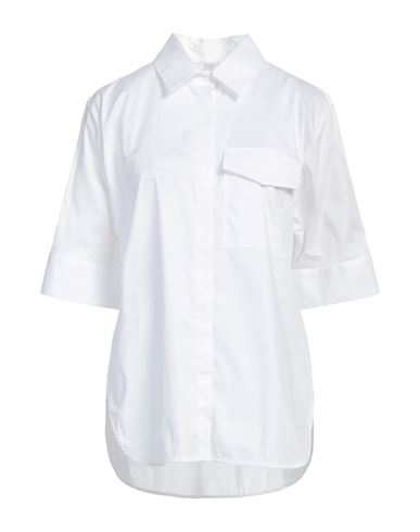 Peserico Easy Woman Shirt White Size 10 Cotton, Elastane