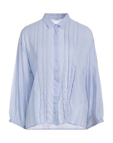 Peserico Woman Shirt Pastel Blue Size 10 Cotton