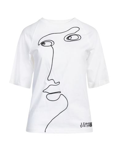 Moschino Woman T-shirt White Size 2 Cotton