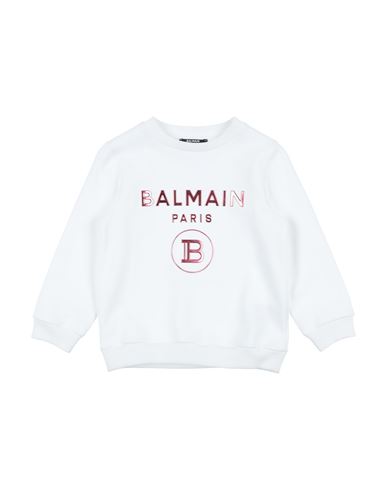 Shop Balmain Toddler Girl Sweatshirt White Size 4 Cotton