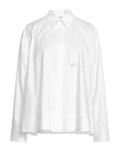 Peserico Woman Shirt White Size 10 Cotton, Elastane