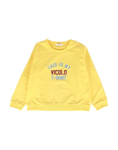 Vicolo Toddler Girl Sweatshirt Yellow Size 4 Cotton, Elastic Fibres In Yellow