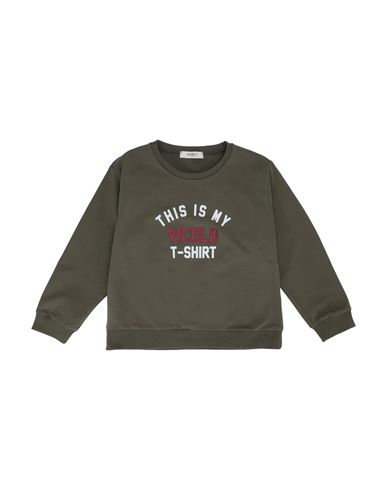 Vicolo Toddler Girl Sweatshirt Military Green Size 6 Cotton, Elastic Fibres In Green