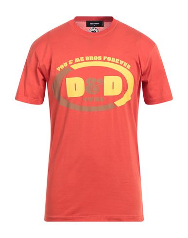 Dsquared2 Man T-shirt Tomato Red Size L Cotton