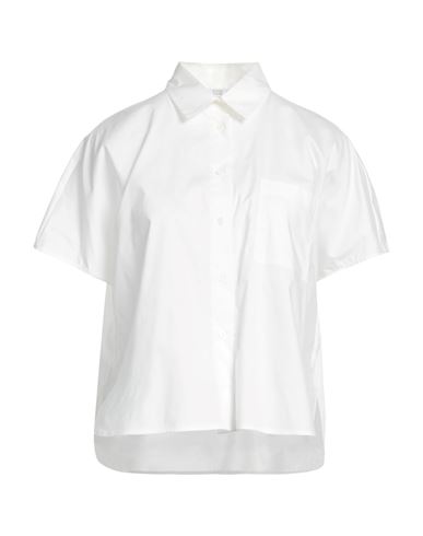 Peserico Easy Woman Shirt White Size 10 Cotton, Elastane