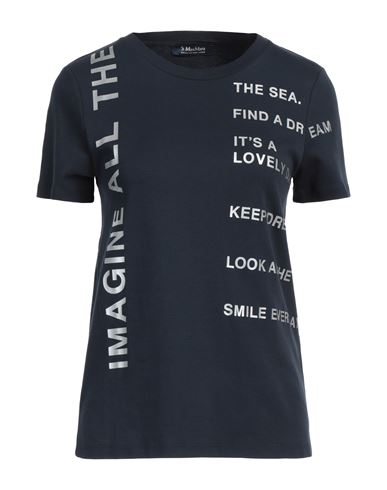 's Max Mara Woman T-shirt Midnight Blue Size S Cotton